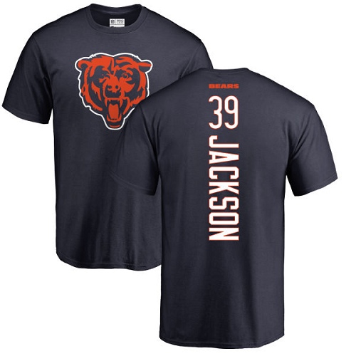 Chicago Bears Men Navy Blue Eddie Jackson Backer NFL Football #39 T Shirt->chicago bears->NFL Jersey